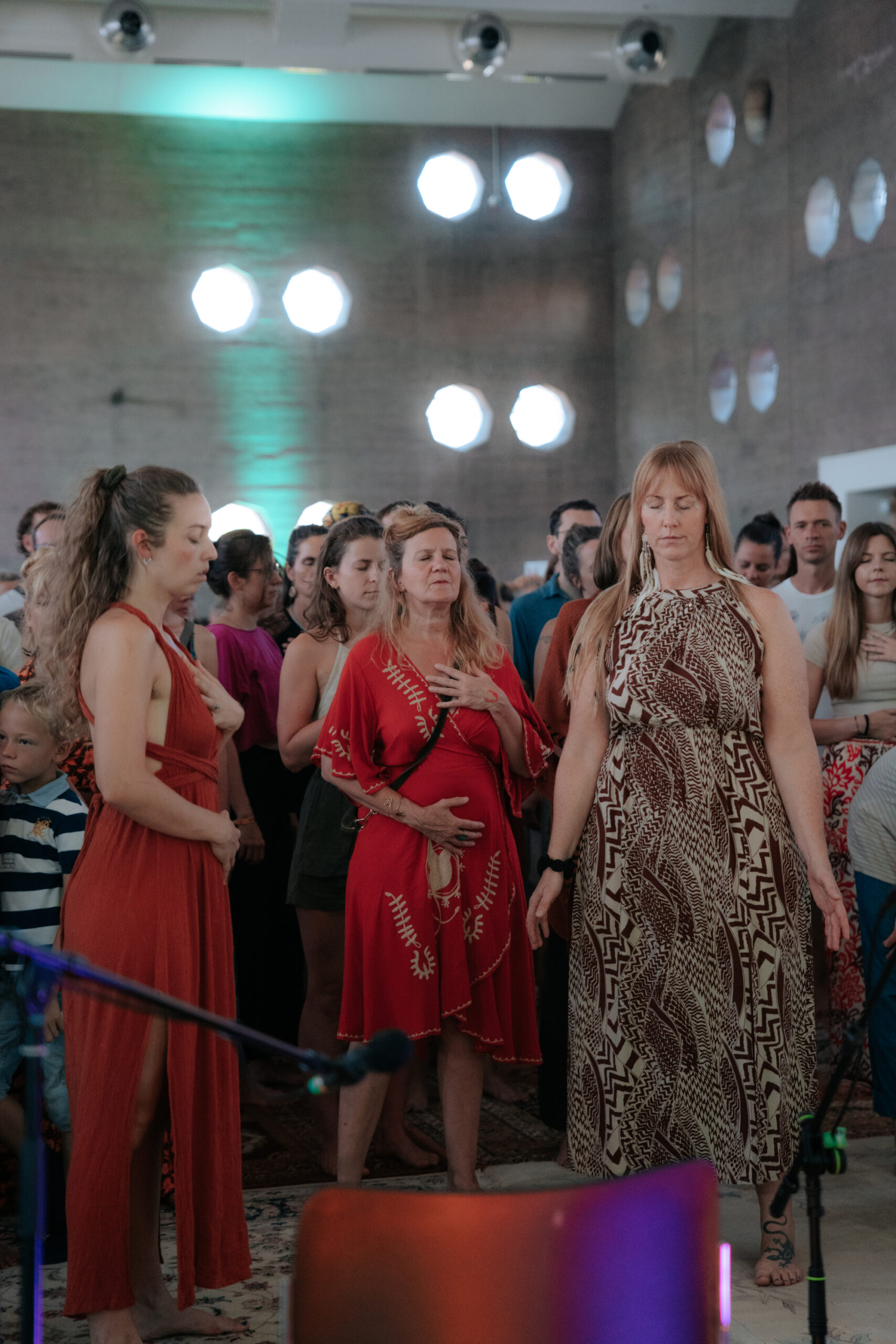 a group of conscious people doing a practice in Cologne