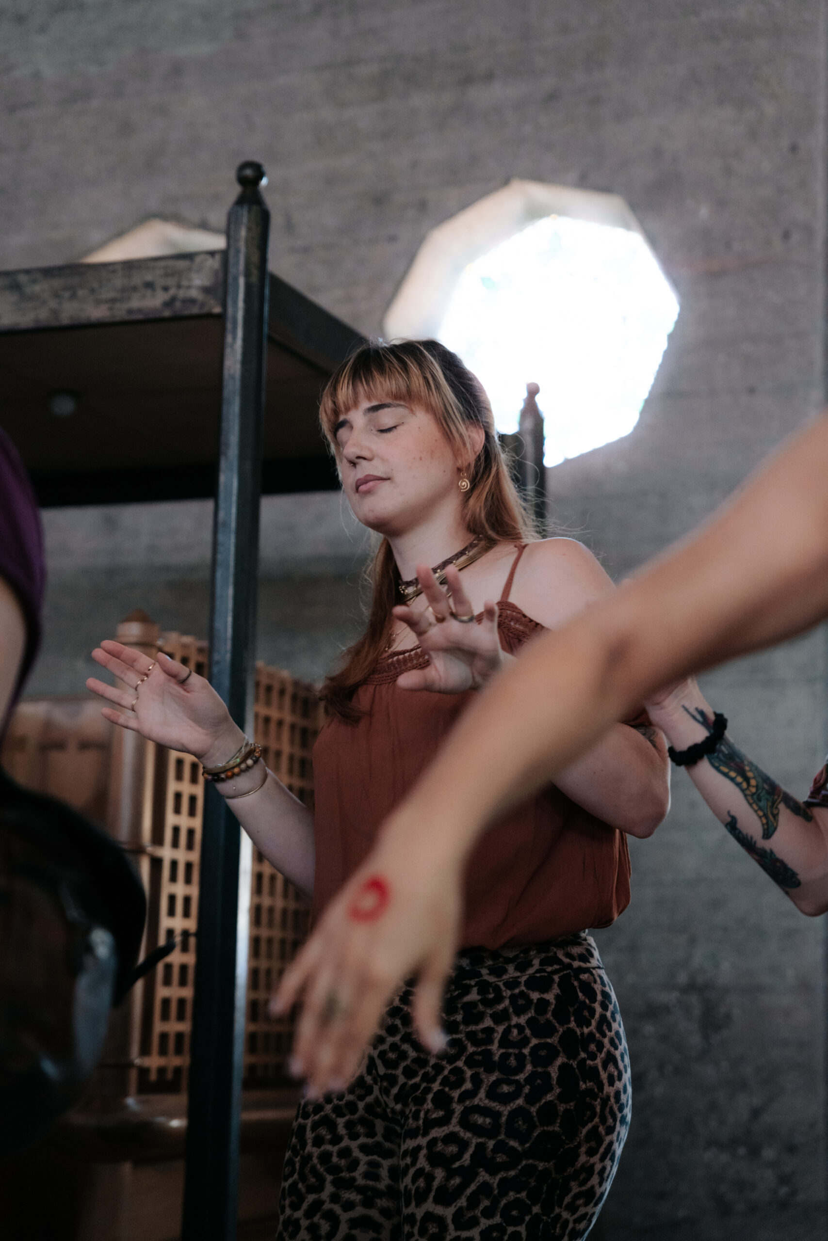 a woman feeling connected to her body