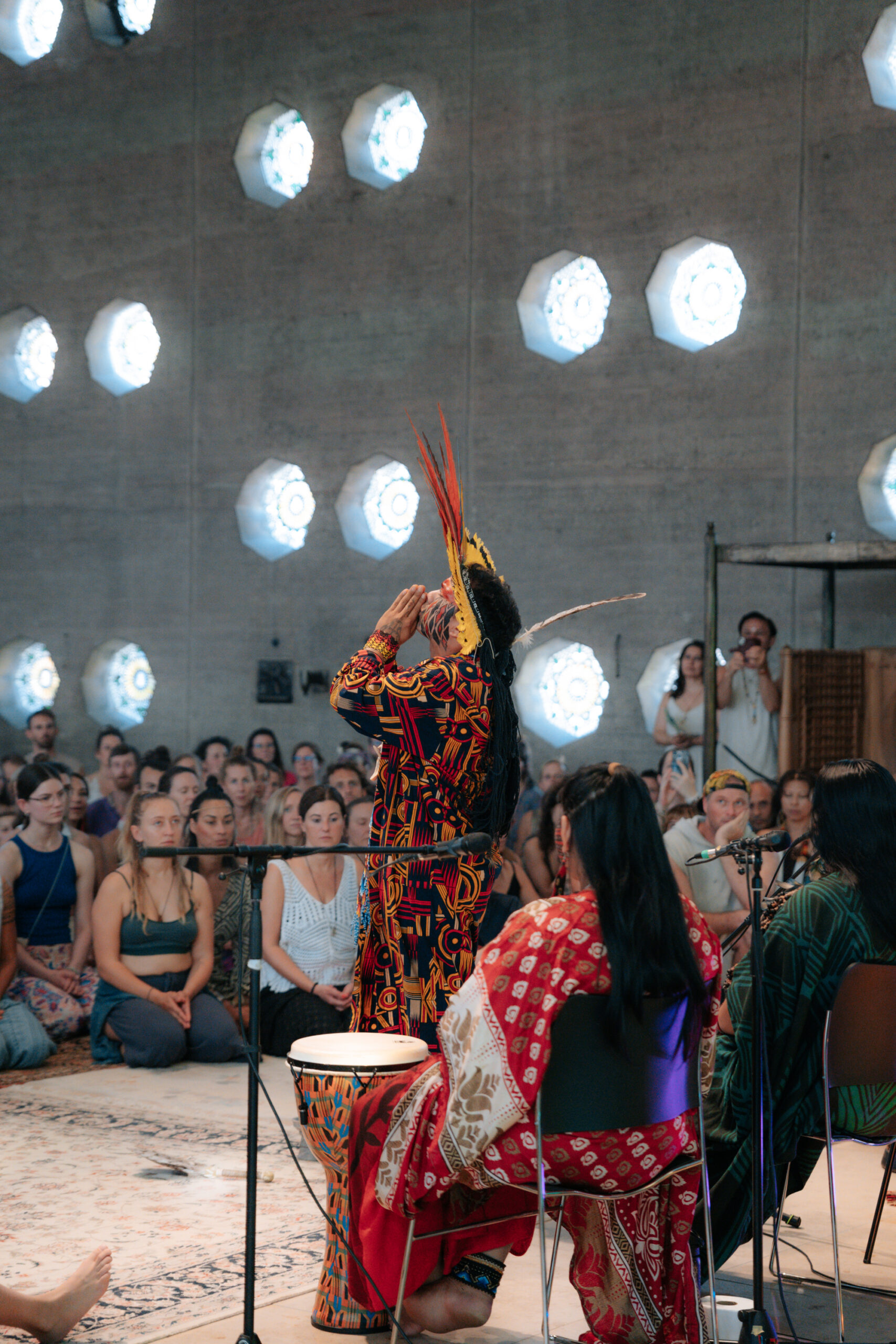 a tribe from Brasil singing