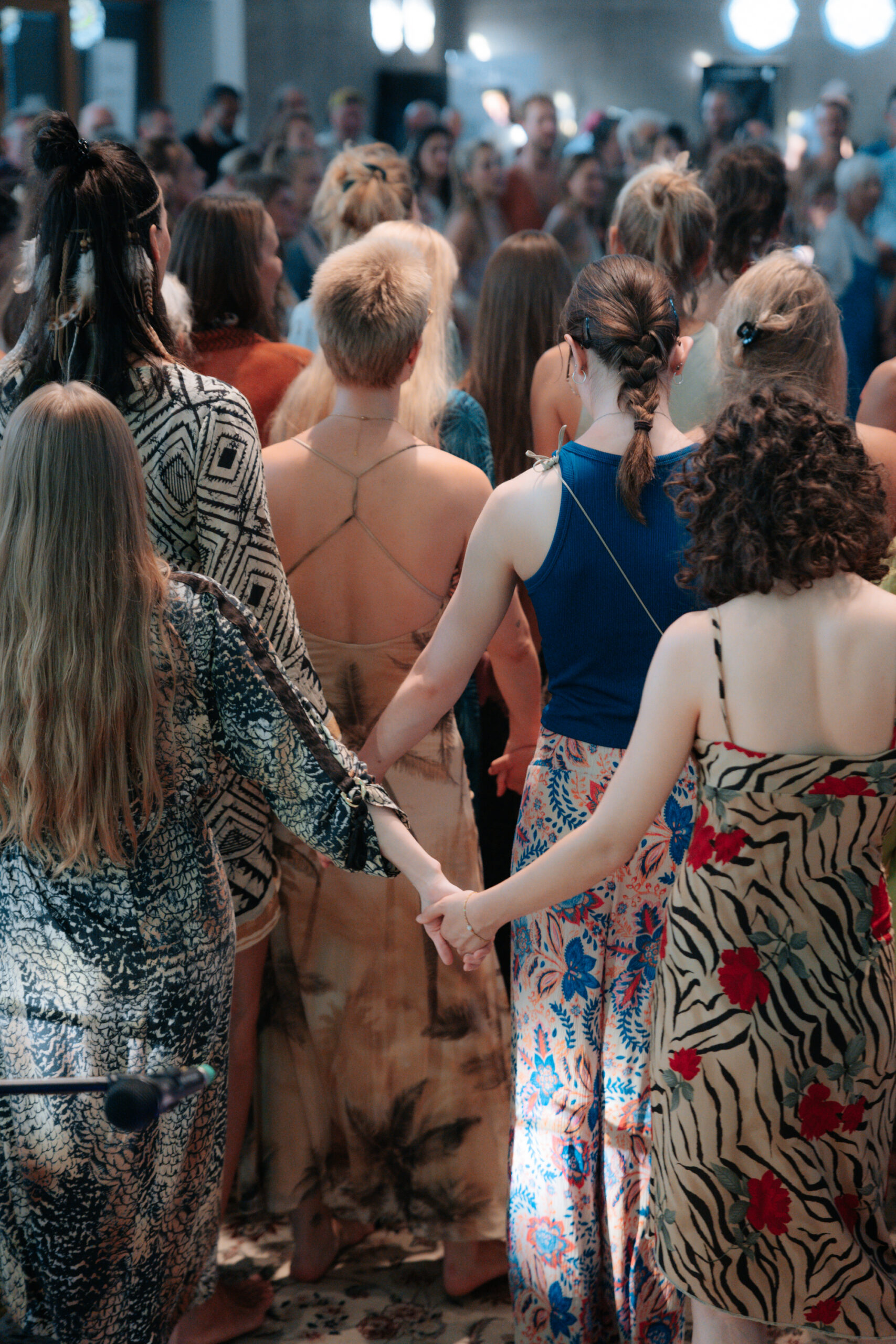 a group of conscious people doing a practice in Cologne
