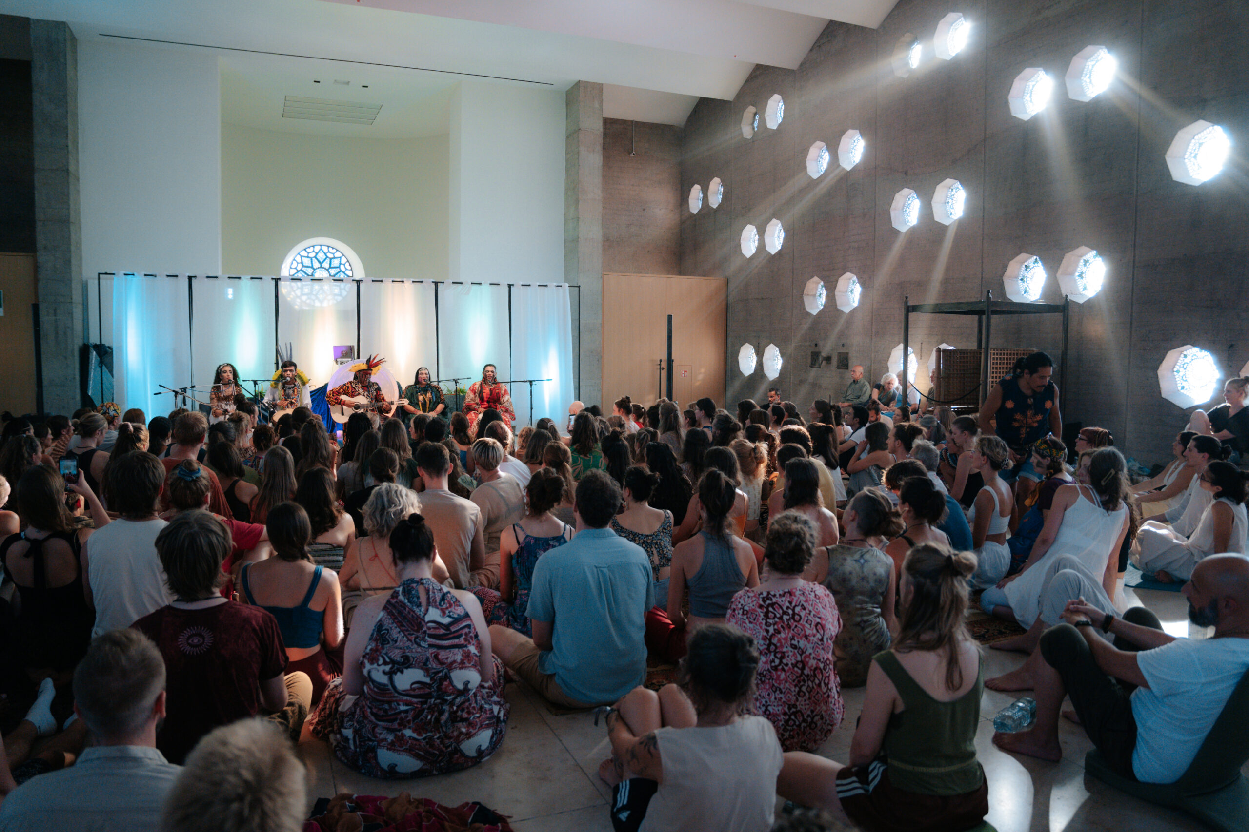 a group of conscious people doing a practice in Cologne