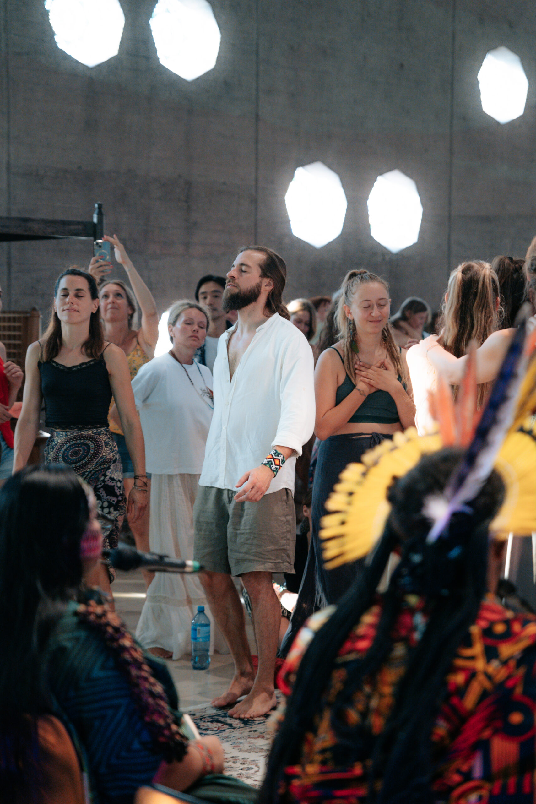 a group of conscious people doing a practice in Cologne