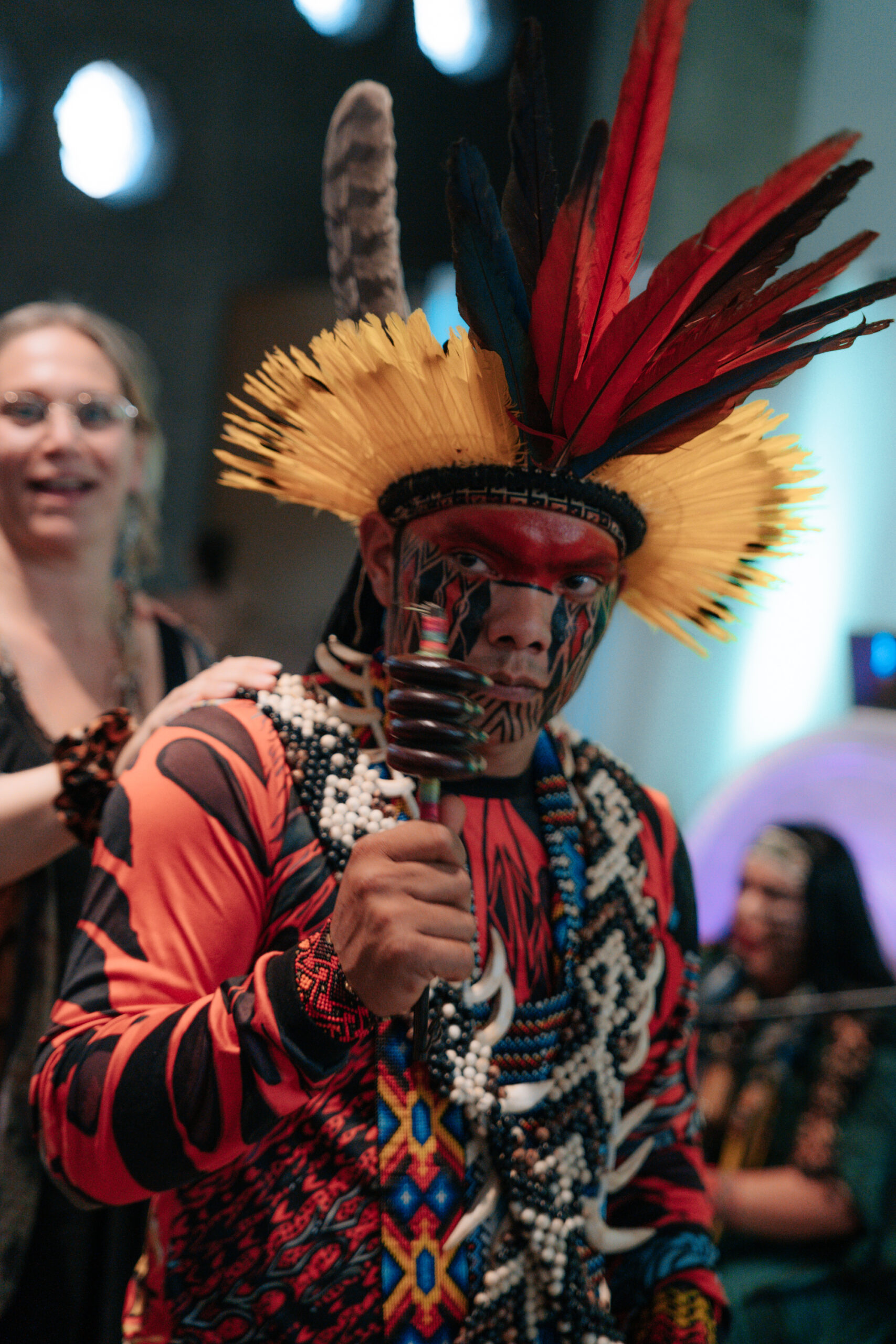 a tribe from Brasil singing