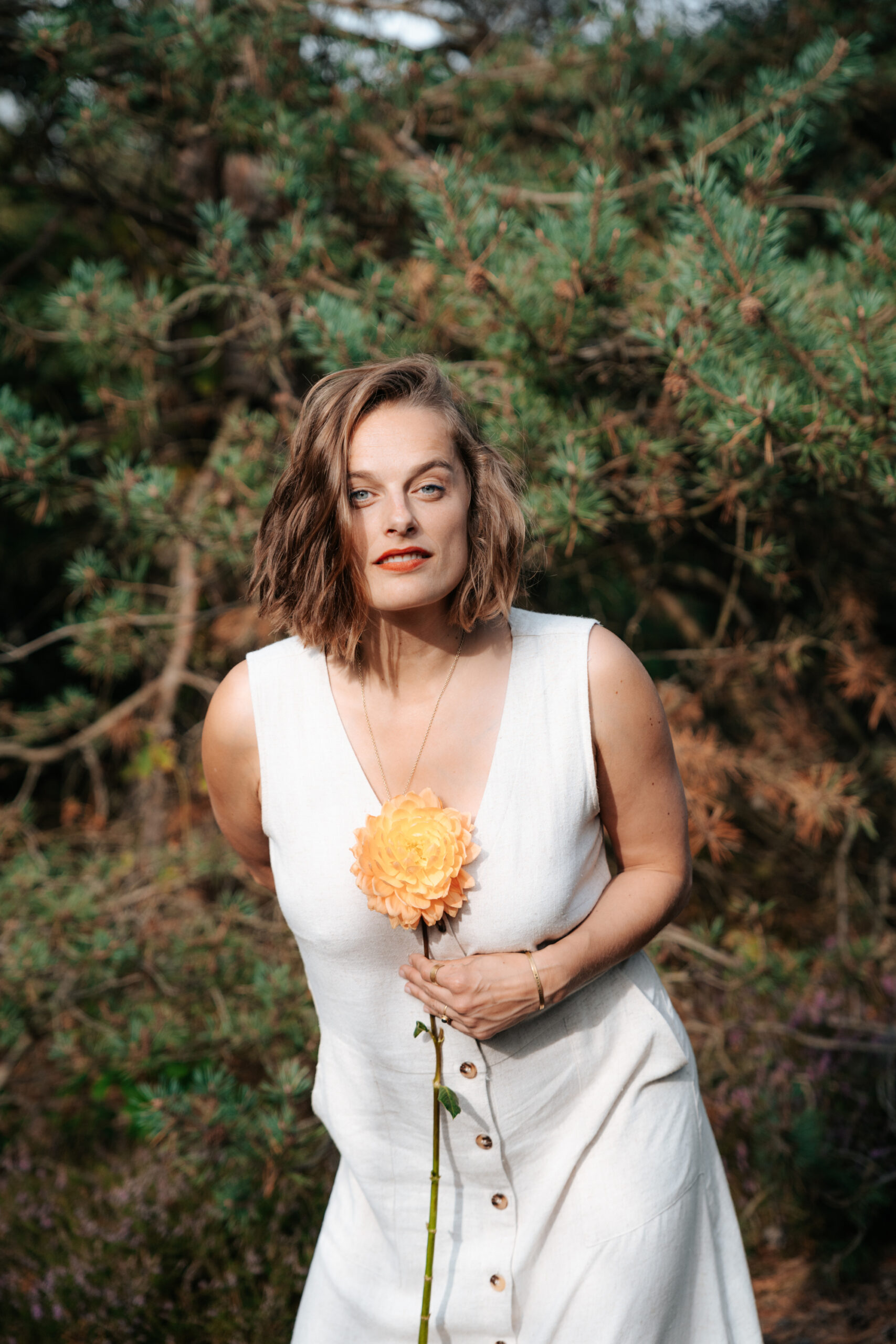 therapist connecting with nature and her soul business