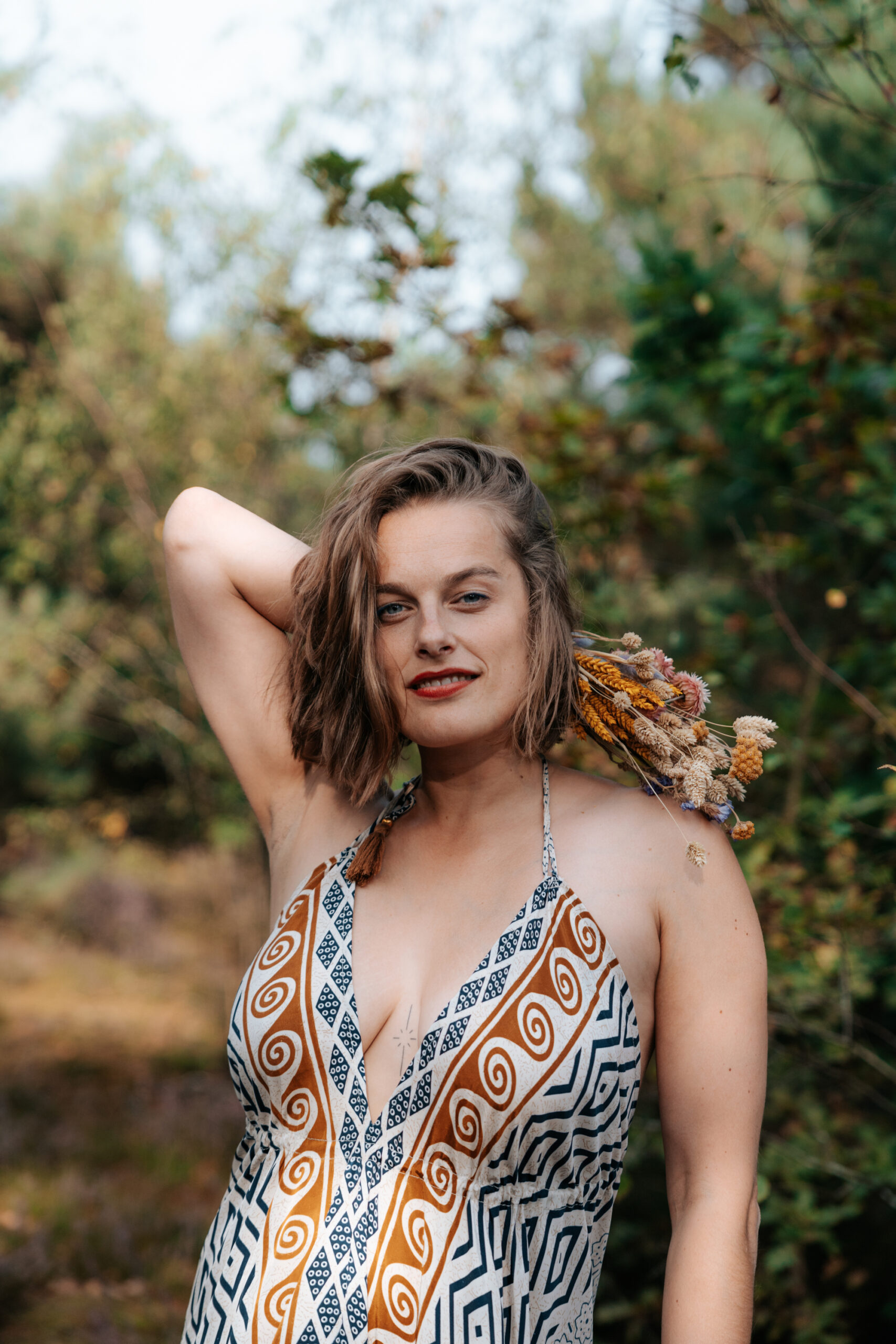 therapist connecting with nature and her soul business