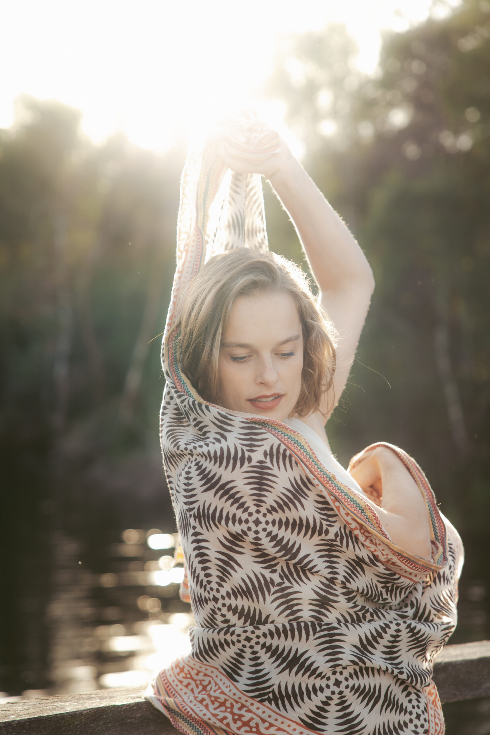 therapist connecting with nature and her soul business