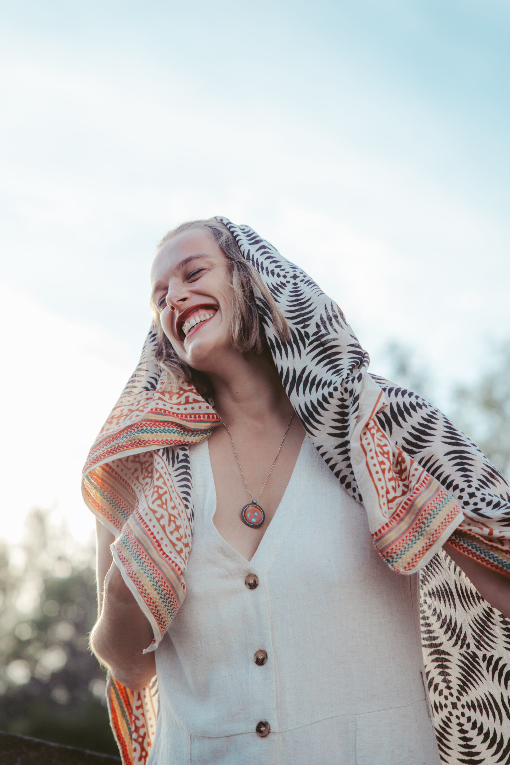 therapist connecting with nature and her soul business